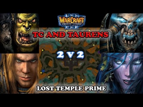 Grubby | Warcraft 3 The Frozen Throne | 2v2 ORC & HU v UD & NE - Lost Temple Prime