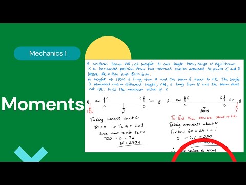 Moments (Edexcel IAL M1 Chapter 8)