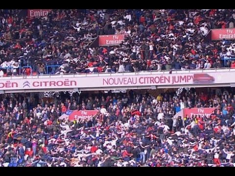 PSG - BORDEAUX come back of Parisian Ultra and Ultramarine pyro in away sector