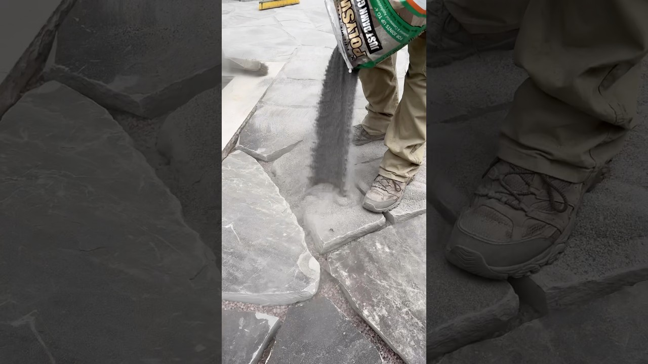 What do I put in between flagstone joints? #landscaping #hardscaping #hardscapetraining