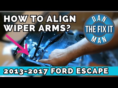 2013 - 2017 Ford Escape Windshield Wiper Arm Removal & Alignment How to Change Replace Wiper Blades
