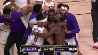 Smith shirtless after La Lakers win the 2019-2020 championship vs the Miami Heats