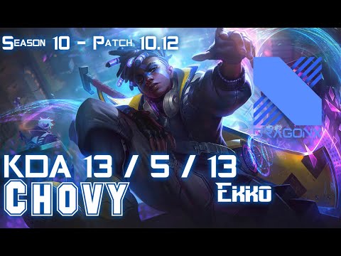 DRX Chovy EKKO vs SYNDRA Mid - Patch 10.12 KR Ranked