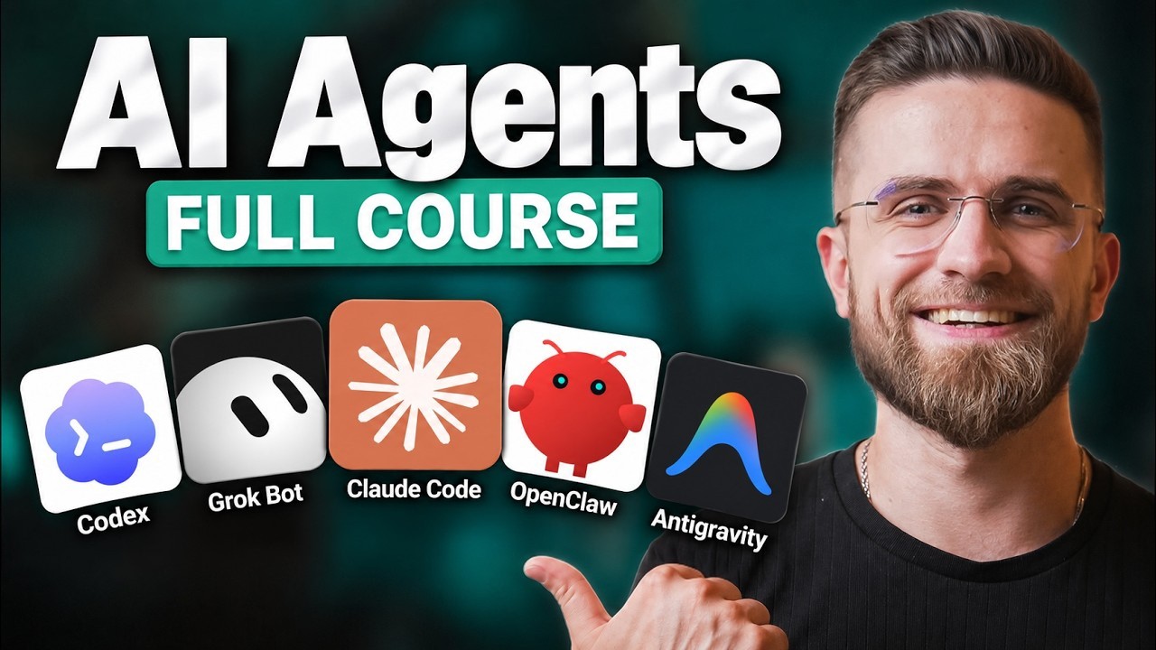 YouTube: FULL AI Agents Course for Beginners in 2026