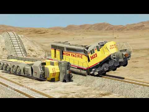 Trains vs Giant Bulge with Water Crashes 182 – BeamNG.drive | BeamNG High Speed