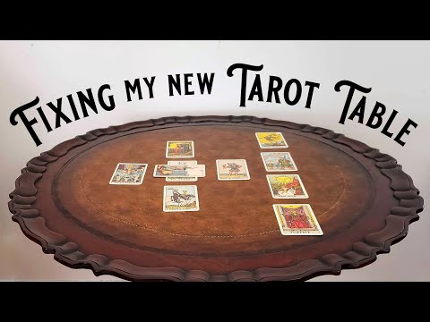 DIY: Fixing a wobbly tilt-top tea table. I thrifted this because is fit my aesthetic, it needed work