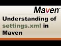 Understanding Of Settings Xml In Maven Maven Settings Maven Settings Xml Example