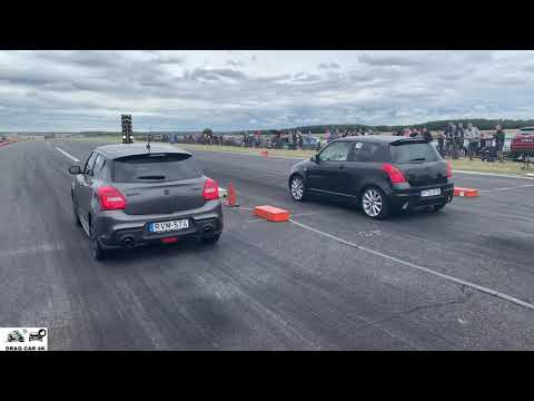 Suzuki Swift 1.4 Boosterjet vs Suzuki Swift 1.6 Sport 🚔🚗 drag race 1/4 mile - 4K