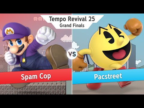 Tempo Revival 25 - Spam Cop (Mario) Vs. Pacstreet (Pacman, Min Min) - Grand Finals - Smash Ultimate