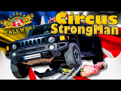 CYRK ZALEWSKI CIRCUS STRONGMAN DENIS ILCHENKO | CAR DRIVE OVER STRONGMAN | MODERN CIRCUS SHOW