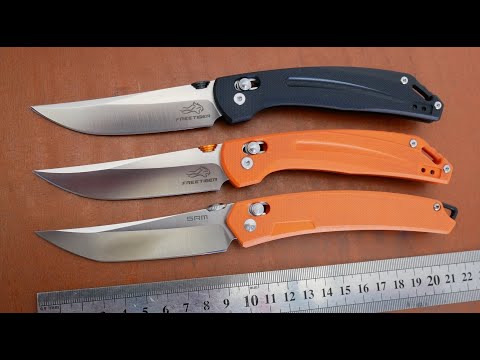 FREETIGER FT31 & SRM, D2 satin, G10, Tactical, Axis Lock, EDC