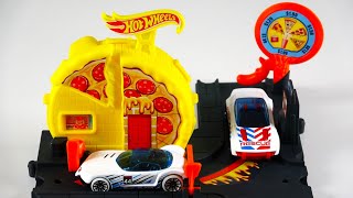 Speedy Pizza Pick Up Hot Wheels Toy Order Your Favorite Pizza & Escape The Dragon Toy Video for Kids