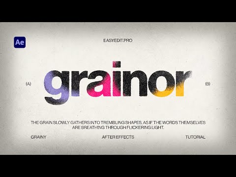 How To Create Grainy Text In After Effects!