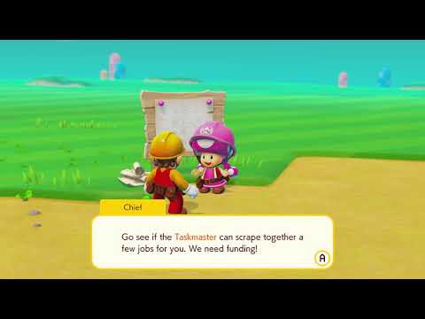 Super Mario Maker 2 - Story Mode: Chief & Taskmaster (Rebuild Castle, Jobs) Text Dialogue (2019)