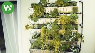 Kräuterhochbeet, Blumenampeln und Möbel aus Paletten für Balkon und Terrasse