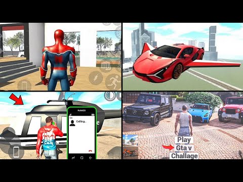 GTA V Mode + Flying Car + Police Helicopter Cheat code in Indian Bike Driving 3D 🤩🔥