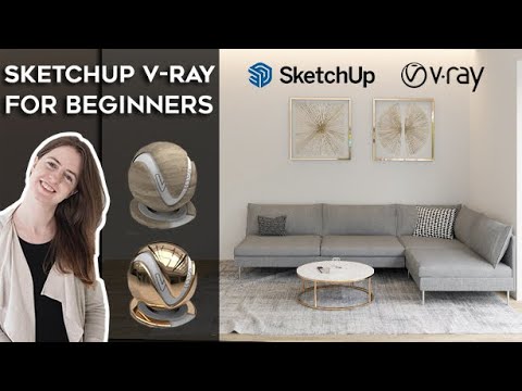 SketchUp V-Ray Tutorial for Beginners. Create Living Room Visualization. Step by step explanation.