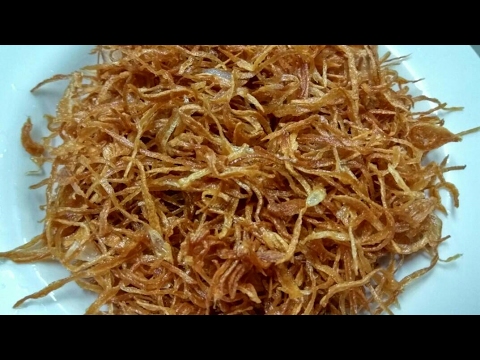 How to fry onion/fried onion recipe / easy way to fry onions Video