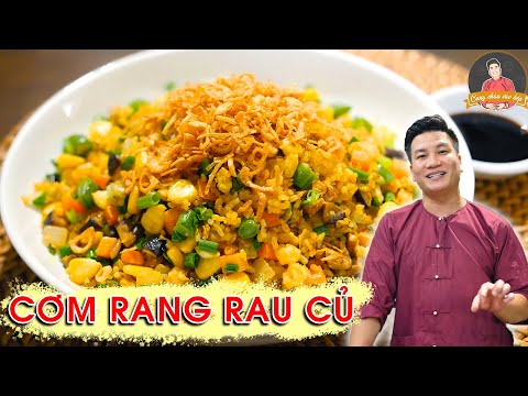 CƠM RANG RAU CỦ - món chay cho ngày rằm | Cùng Cháu Vào Bếp