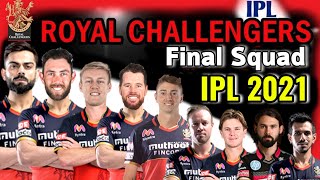 Vivo IPL 2021 Royal Chellengers Bangalore Full Squad | RCB Final Squad 2021 | RCB Players List 2021