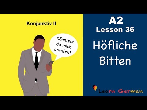 A2 Lesson 36 | Höfliche Bitten | Konjunktiv II | könnten | würden | German for beginners