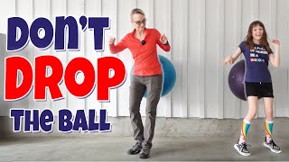 Keep the Ball on the Wall: Trunk Control & Body Awareness | Exercise Ball Activities #27 🟣🧠