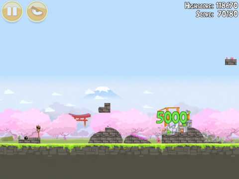 Cherry Blossom 1-15 | Score 130530 | Angry Birds Seasons