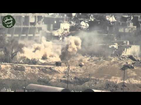 استهداف لواء هارون الرشيد بقذائف الهاون مواقع قوات النظام على أطراف حي جوبر في مدينة دمشق