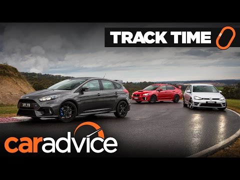 Comparison: Ford Focus RS v Subaru WRX STI v Volkswagen Golf R Track Test | CarAdvice Drive