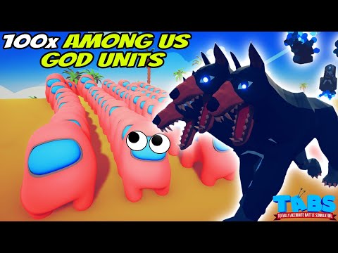 100x Among Us vs God Units vs EVERY FACTION - Totally Accurate Battle Simulator TABS Egypt Update
