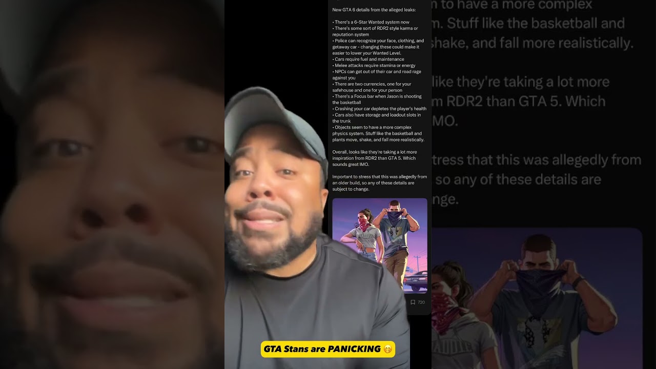 The Black Hokage shares his thoughts on the GTA 6 leaks