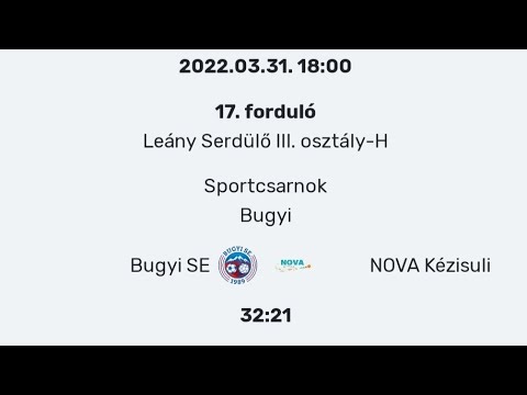 Bugyi SE - NOVA Kézisuli KFT  LU Serdülő  III.Osztály/H.Csoport - 2022.03.31