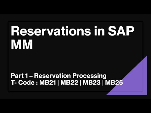 Reservations in SAP MM - Complete Guide for Beginners | MB21 | MB22 | MB23 | MB25