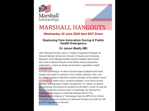 Marshall Hangout - Deploying Care Innovation During A Public Health Emergency 10 June 2020