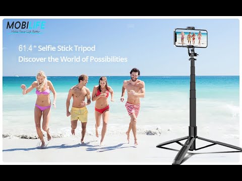 RETRACK Q06 Long Tripod Selfie Stick Stand up to 61 Inch + Bluetooth ...