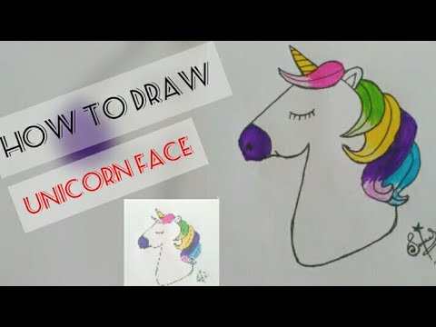 How To Draw UniCorn Face step by step