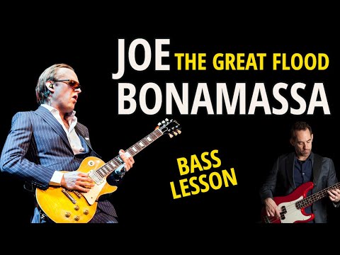 The Great Flood Bonamassa Bass Line Lesson || Slow 12/8 Blues (No.163)