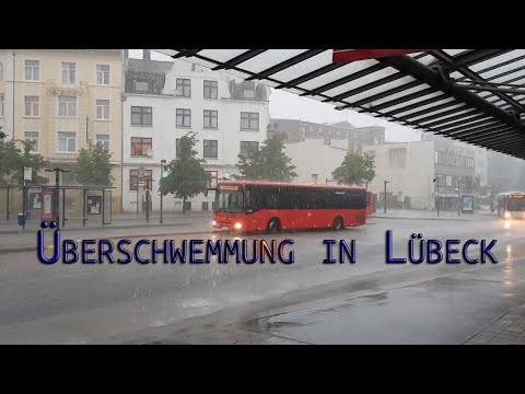 Heftige Überschwemmung in Lübeck am 13.06.2020