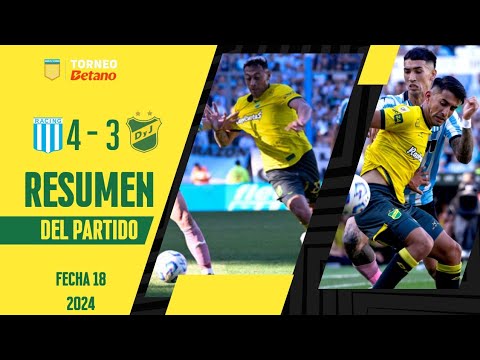 LPF 2024 - TORNEO BETANO - FECHA 18 - RACING 4 - DEFENSA Y JUSTICIA 3 -  RESUMEN