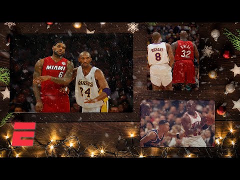 沙克VS科比，勒布朗VST-Mac，NBA聖誕賽場的精彩瞬間｜NBA on ESPN (Shaq vs. Kobe, LeBron vs. T-Mac highlight NBA Christmas game moments | NBA on ESPN)