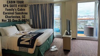 Carnival Sunshine | Spa Suite #10107 Cabin Tour