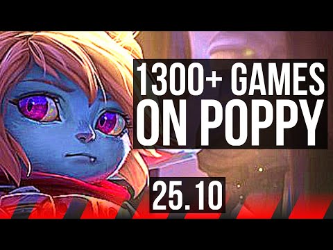 POPPY vs FIORA (TOP) | 1300+ games | NA Grandmaster | 25.10
