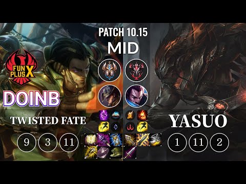 FPX Doinb Twisted Fate vs Yasuo Mid - KR Patch 10.15