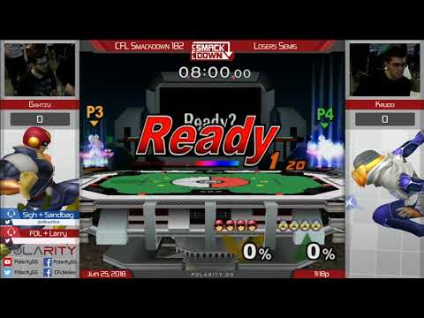 CFL Smackdown 182 Melee - Gahtzu (Falcon) vs Krudo (Sheik) - Losers Semis