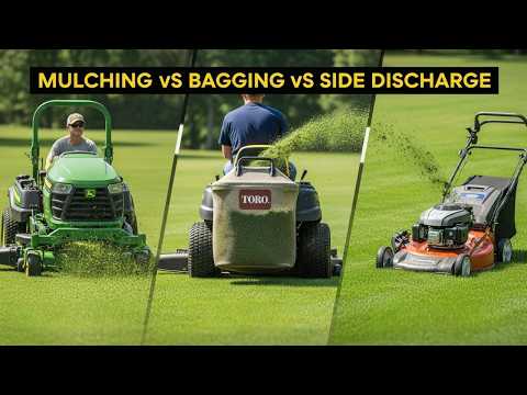 Mulching vs Bagging vs Side Discharge – Which Method is BEST for Your Lawn? 🌱