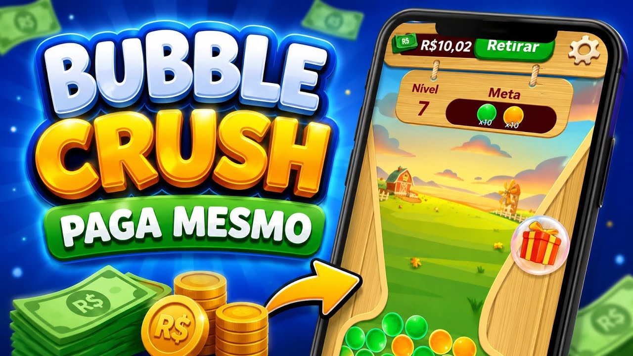 Bubble Crush paga Mesmo? APLICATIVO GANHAR DINHEIRO VENDO ANÚNCIOS