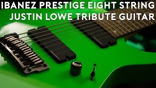 Video thumbnail for My New 8 String Guitar! Neon Green Ibanez Prestige 8 String, Justin Lowe Tribute Guitar by Andrew Baena