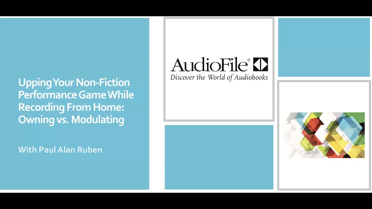 AudioFile Presents Non-fiction Narration Webinar with Paul Alan ...