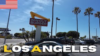 【4K】🇺🇸Los Angeles Walking Tour✨ First Walk in U.S. Near LAX✈️