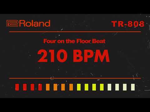 Roland TR-808 Four On The Floor 210 BPM Backing Track